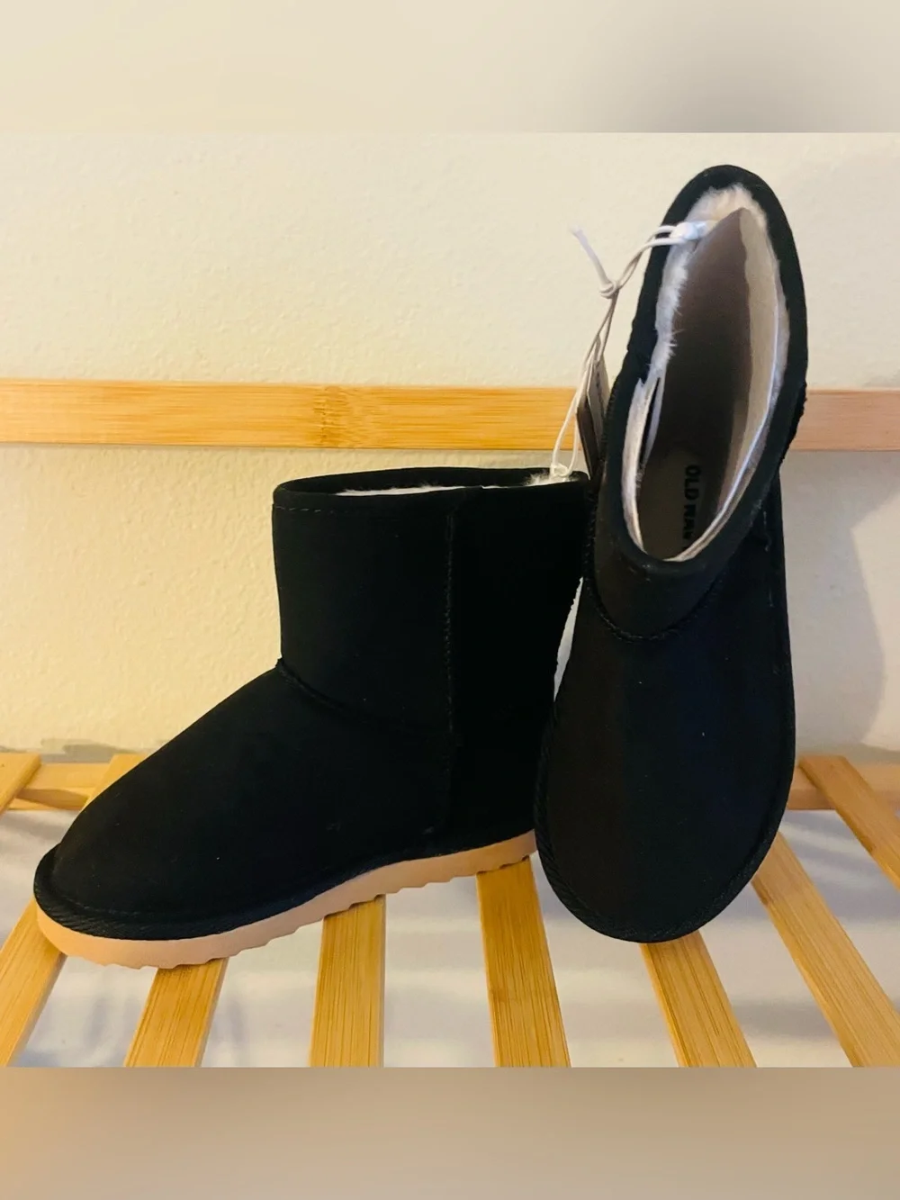 NEW…Kids Faux Suede Faux Fur Lined Boots